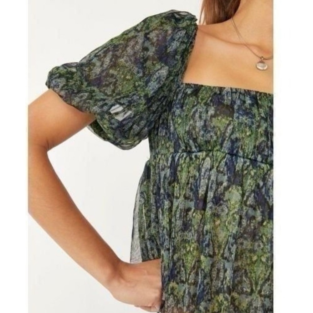 Free People Multicolor Smocked Skirt L - Picture 5 of 9